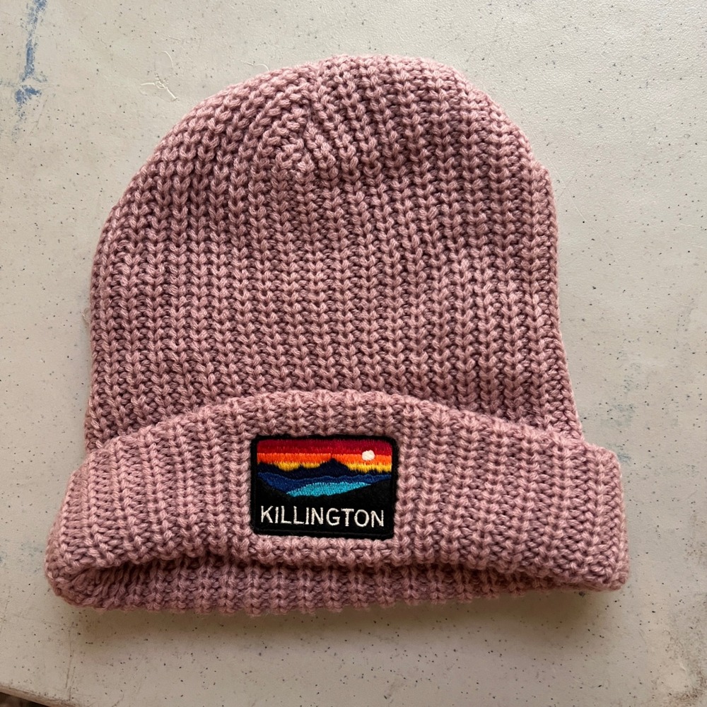 Legacy Womens Beanie OS Mauve Killington Vermont Mountain Ski Knit Hat Warm Cozy